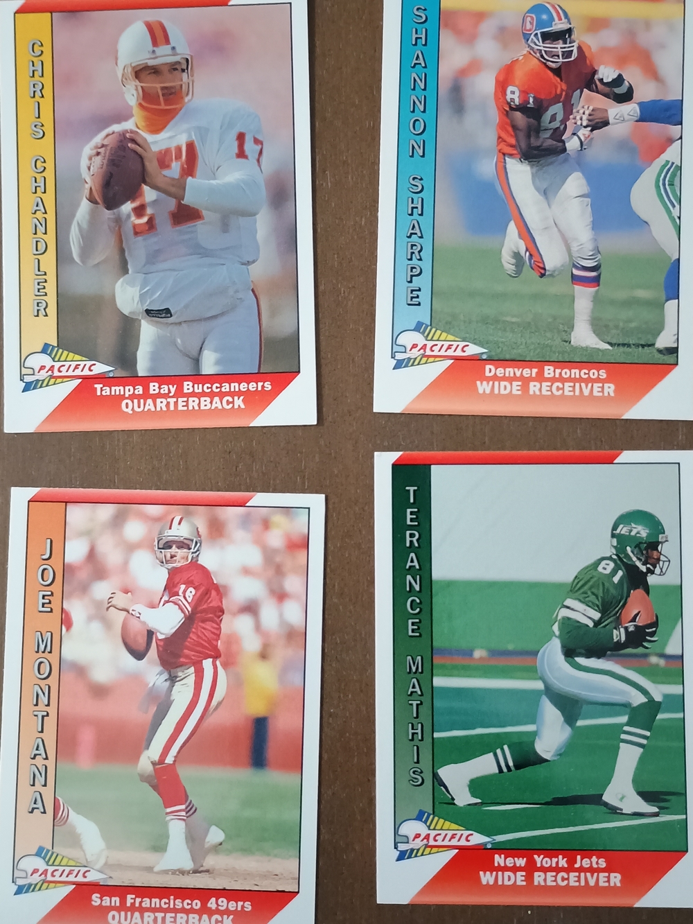 300+ Pacific NFL Trading Card Lot - Multi-Color Vintage Football Cards